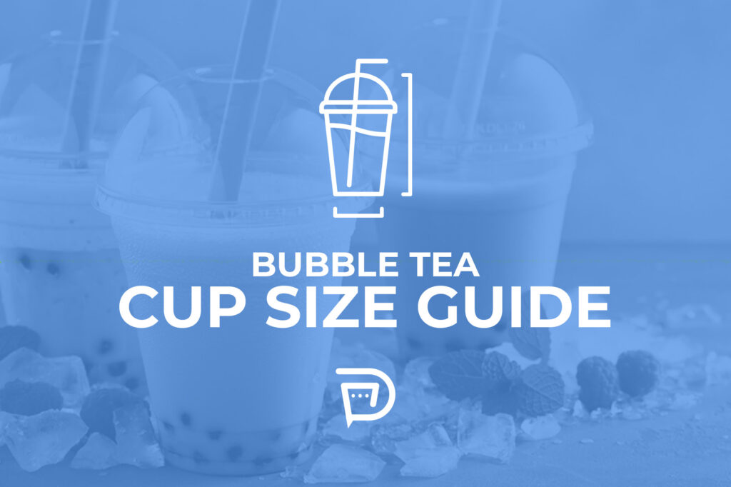 bubble tea cup sizes